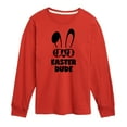 thumbnail image 1 of Instant Message - Easter Dude Bunny - Toddler And Youth Long Sleeve Graphic T-Shirt, 1 of 6