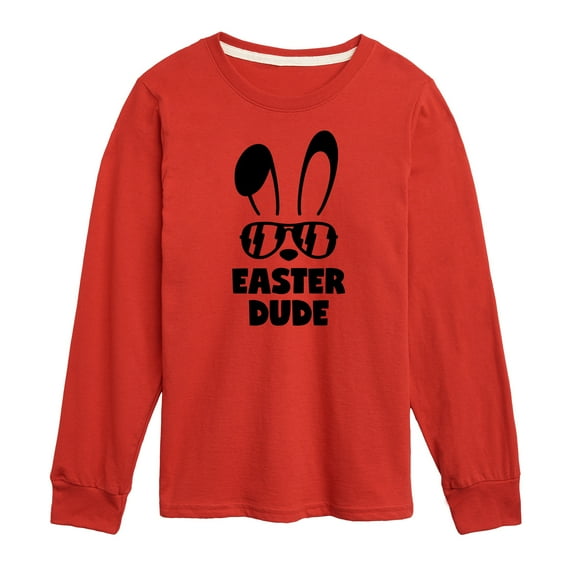 Instant Message - Easter Dude Bunny - Toddler And Youth Long Sleeve Graphic T-Shirt