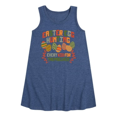 Instant Message - Easter Egg Every Kid - Toddler & Youth Girls A-line Dress