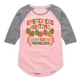 thumbnail image 1 of Instant Message - Easter Egg Every Kid - Toddler & Youth Girls Raglan Graphic T-Shirt, 1 of 6