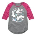 thumbnail image 1 of Instant Message - Easter Scene - Toddler & Youth Girls Raglan Graphic T-Shirt, 1 of 5