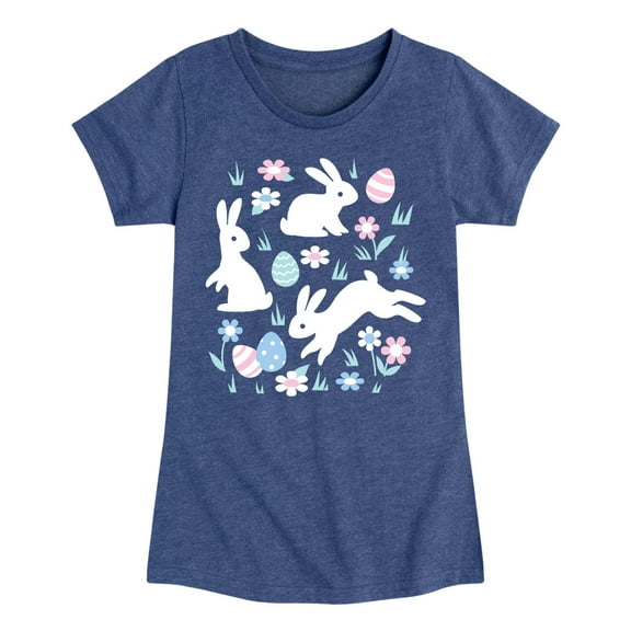 Instant Message - Easter Scene - Toddler & Youth Girls Short Sleeve Graphic T-Shirt