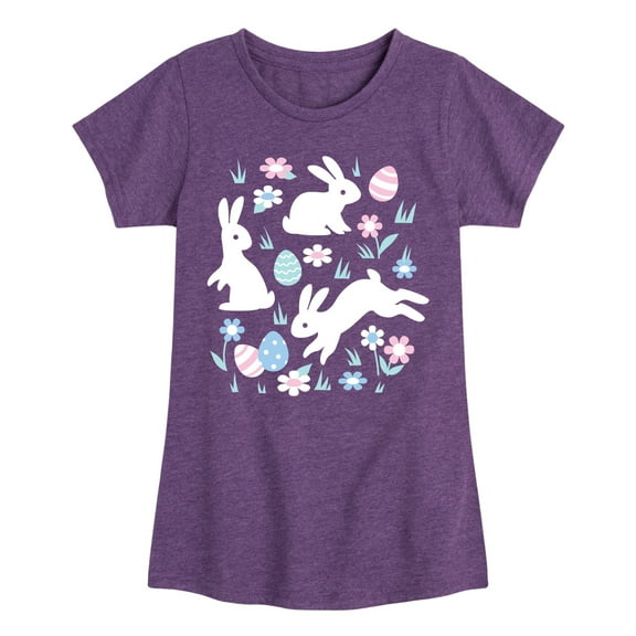 Instant Message - Easter Scene - Toddler & Youth Girls Short Sleeve Graphic T-Shirt