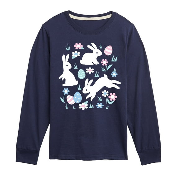 Instant Message - Easter Scene - Toddler & Youth Long Sleeve Graphic T-Shirt