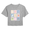 thumbnail image 1 of Instant Message - Easter Stamps - Juniors Cropped Graphic T-Shirt, 1 of 5