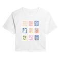 thumbnail image 1 of Instant Message - Easter Stamps - Juniors Cropped Graphic T-Shirt, 1 of 5