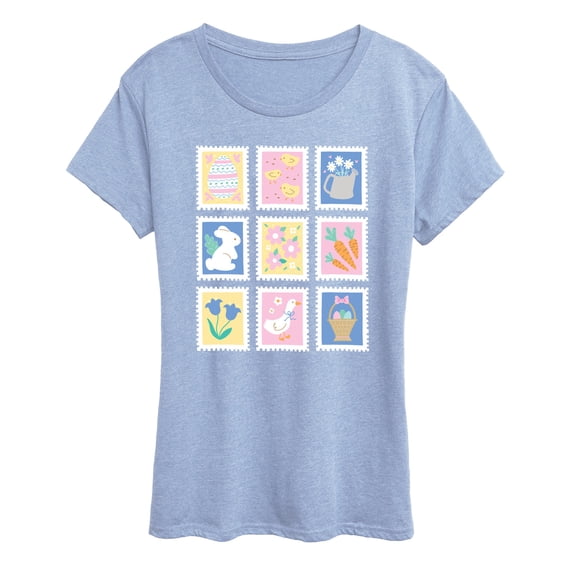 Instant Message - Easter Stamps - Women's Short Sleeve Graphic T-Shirt