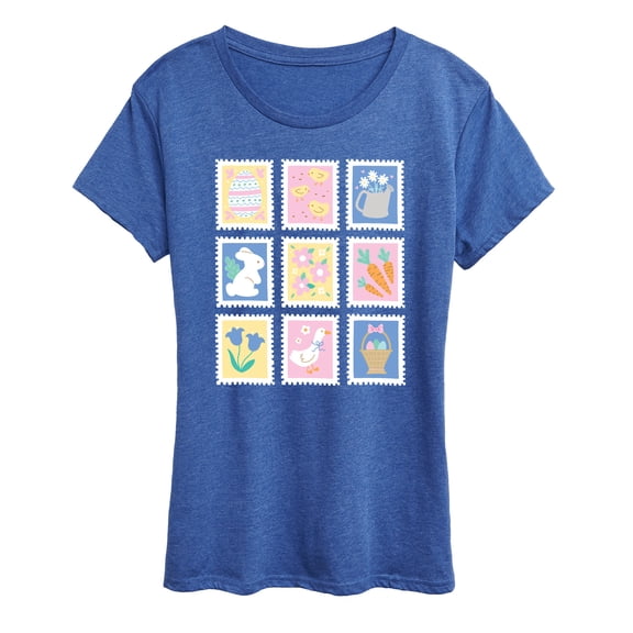 Instant Message - Easter Stamps - Women's Short Sleeve Graphic T-Shirt