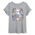 thumbnail image 1 of Instant Message - Easter Sticker Collage - Juniors Oversized Graphic T-Shirt, 1 of 5