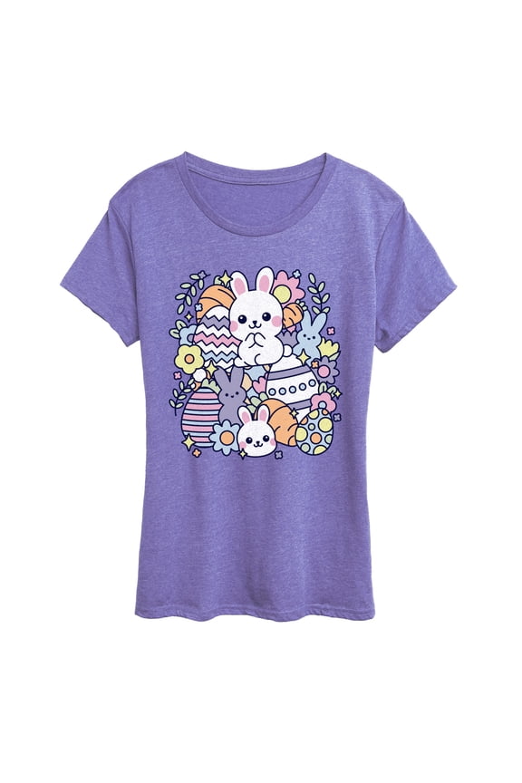 - Easter Sticker Collage - Women's Short Sleeve Graphic T-Shirt