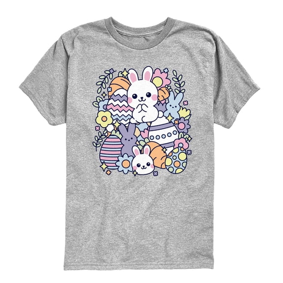 Instant Message - Easter Sticker Collage - Youth Boys Short Sleeve Graphic T-Shirt