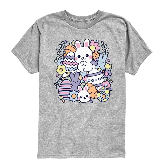 Instant Message - Easter Sticker Collage - Youth Boys Short Sleeve Graphic T-Shirt