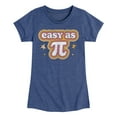 thumbnail image 1 of Instant Message - Easy As Pi - Toddler & Youth Girls Short Sleeve Graphic T-Shirt, 1 of 6