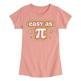 thumbnail image 1 of Instant Message - Easy As Pi - Toddler & Youth Girls Short Sleeve Graphic T-Shirt, 1 of 7
