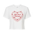 thumbnail image 1 of Instant Message - Eat Cake Heart - Juniors Cropped Graphic T-Shirt, 1 of 5