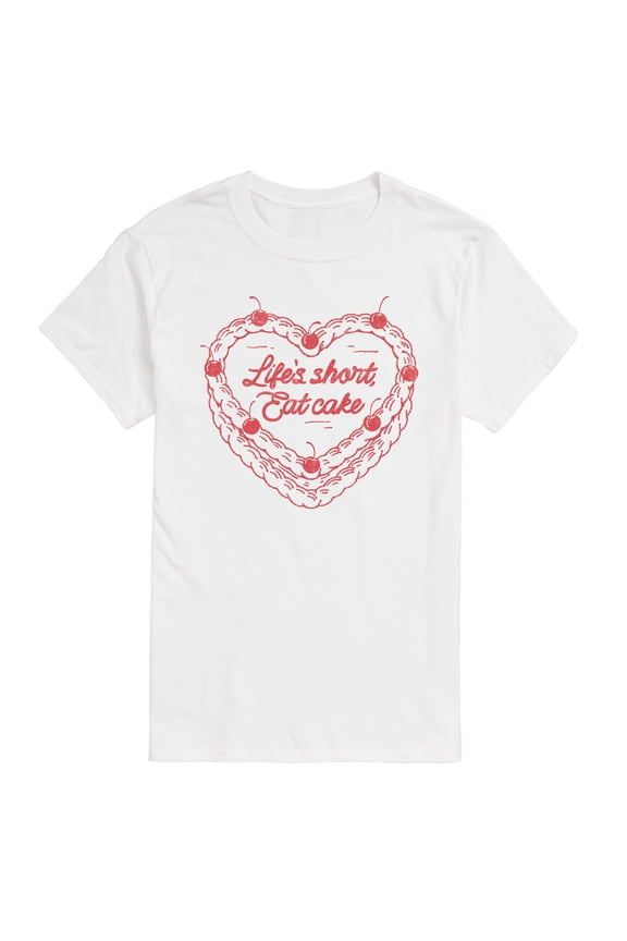 - Eat Cake Heart - Men's Short Sleeve Graphic T-Shirt