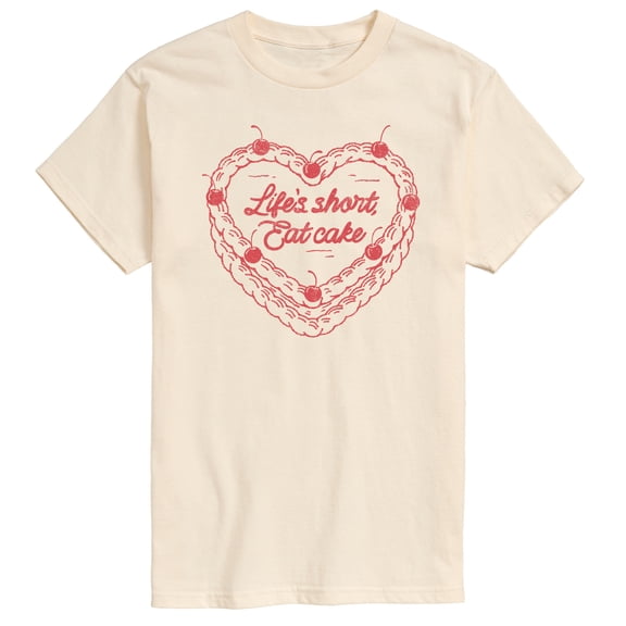 Instant Message - Eat Cake Heart - Men's Short Sleeve Graphic T-Shirt
