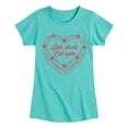 thumbnail image 1 of Instant Message - Eat Cake Heart - Toddler And Youth Girls Fitted Short Sleeve Graphic T-Shirt, 1 of 5