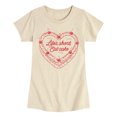 thumbnail image 1 of Instant Message - Eat Cake Heart - Toddler And Youth Girls Fitted Short Sleeve Graphic T-Shirt, 1 of 5