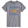 thumbnail image 1 of Instant Message - Eat Pasta Feel Love - Men's Short Sleeve Graphic T-Shirt, 1 of 5