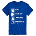 thumbnail image 1 of Instant Message - Eat Sleep Anime Repeat Short Sleeve Graphic T-Shirt, 1 of 5