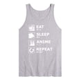 thumbnail image 1 of Instant Message - Eat Sleep Anime Repeat Graphic Tank Top, 1 of 5