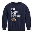 thumbnail image 1 of Instant Message - Eat Sleep Play Football - Toddler & Youth Crewneck Fleece Sweatshirt, 1 of 6