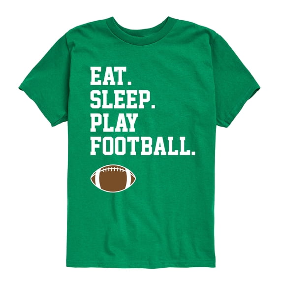 Instant Message - Eat Sleep Play Football - Toddler & Youth Short Sleeve Graphic T-Shirt