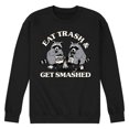 thumbnail image 1 of Instant Message - Eat Trash Get Smashed - Men's Crew Neck Fleece Pullover, 1 of 6