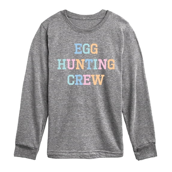 Instant Message - Egg Hunting Crew Long Sleeve Graphic T-Shirt