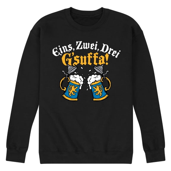 Instant Message - Eins Zwei Drei Gsuffa Oktoberfest - Men's Crew Neck Fleece Pullover