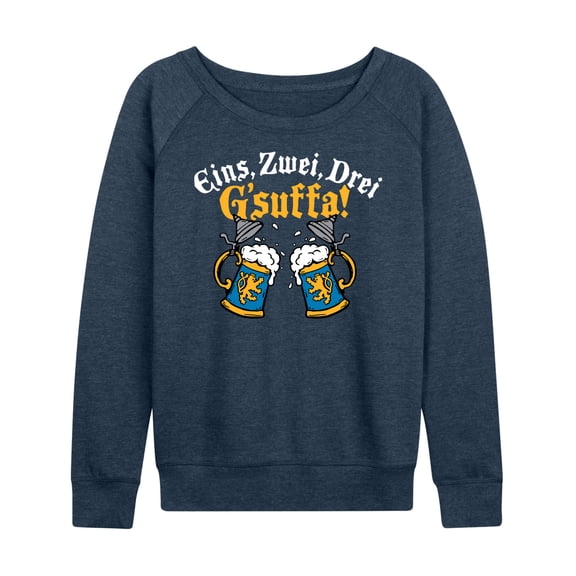 Instant Message - Eins Zwei Drei Gsuffa Oktoberfest - Women's Lightweight French Terry Long Sleeve Shirt