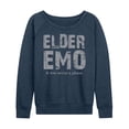 thumbnail image 1 of Instant Message - Elder Emo Never A Phase  - Women's Lightweight French Terry Long Sleeve Shirt, 1 of 6