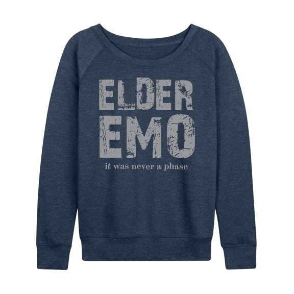 Instant Message - Elder Emo Never A Phase  - Women's Lightweight French Terry Long Sleeve Shirt