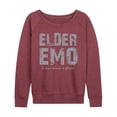 thumbnail image 1 of Instant Message - Elder Emo Never A Phase  - Women's Lightweight French Terry Long Sleeve Shirt, 1 of 6