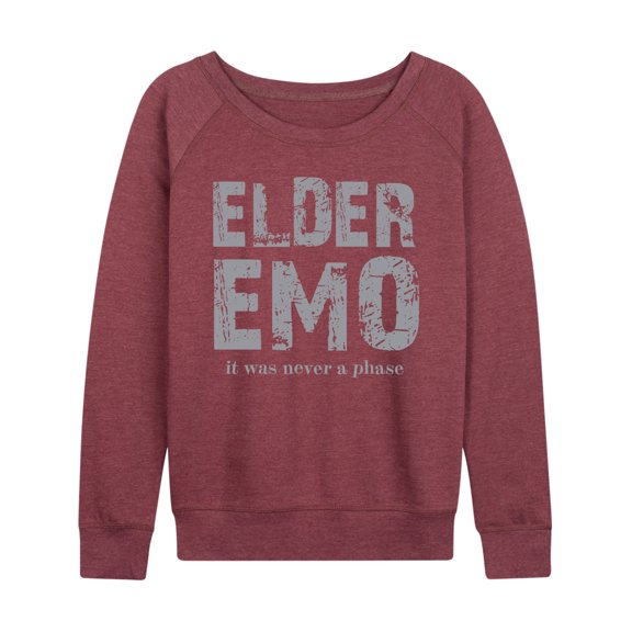 Instant Message - Elder Emo Never A Phase  - Women's Lightweight French Terry Long Sleeve Shirt