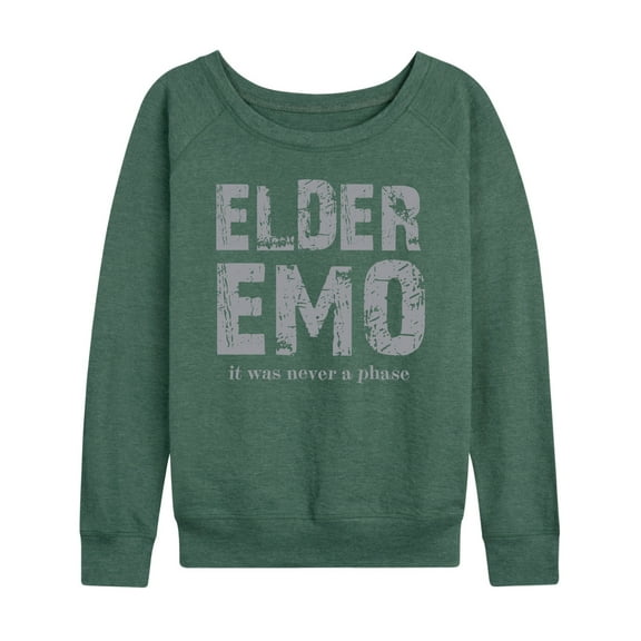 Instant Message - Elder Emo Never A Phase  - Women's Lightweight French Terry Long Sleeve Shirt