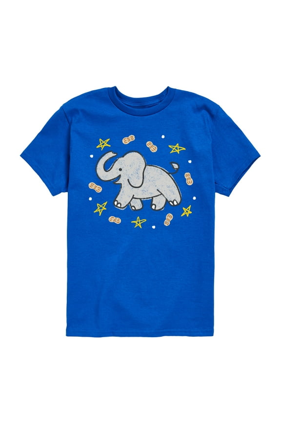 - Elephants Love Peanuts - Toddler & Youth Short Sleeve Graphic T-Shirt