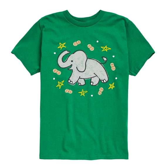 Instant Message - Elephants Love Peanuts - Toddler & Youth Short Sleeve Graphic T-Shirt