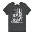 thumbnail image 1 of Instant Message - Elk Flag Short Sleeve Graphic T-Shirt, 1 of 5