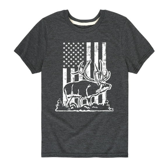 Instant Message - Elk Flag Short Sleeve Graphic T-Shirt