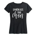 thumbnail image 1 of Instant Message - Embrace The Chaos - Women's Short Sleeve Graphic T-Shirt, 1 of 5