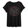 thumbnail image 1 of Instant Message - Embrace the Strange Cross Stitch - Juniors Oversized Graphic T-Shirt, 1 of 5