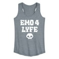thumbnail image 1 of Instant Message - Emo 4 Lyfe  - Women's Racerback Tank Top, 1 of 6