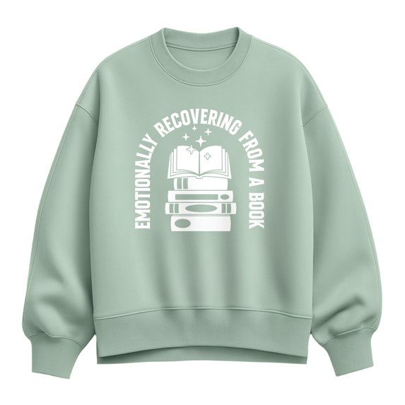 Instant Message - Emotionally Recovering From Book Oversized Fleece Crew Sweatshirt