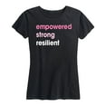 thumbnail image 1 of Instant Message - Empowered Strong Resilient - Women's Short Sleeve Graphic T-Shirt, 1 of 5