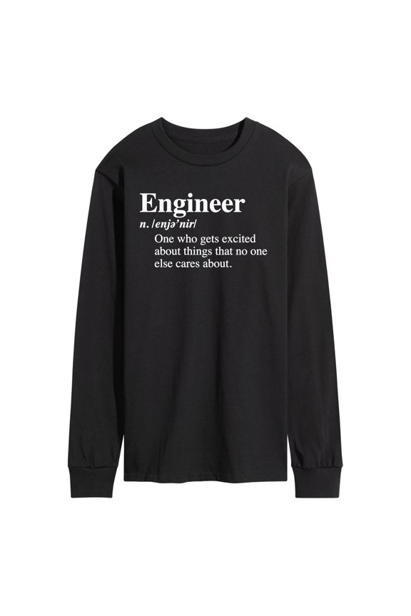 - Engineer Definition - Men's Long Sleeve Graphic T-Shirt