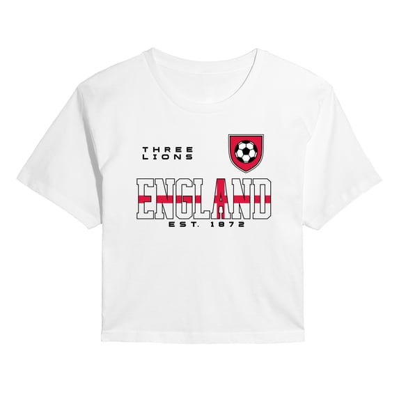 Instant Message - England Soccer Jersey Cropped Graphic T-Shirt