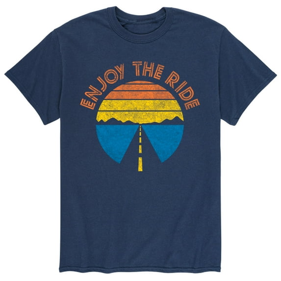 Instant Message - Enjoy The Ride Road Sunset - Men's Short Sleeve Graphic T-Shirt
