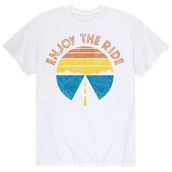 Instant Message - Enjoy The Ride Road Sunset - Men's Short Sleeve Graphic T-Shirt